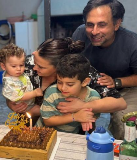 Joel Bachmann y su familia